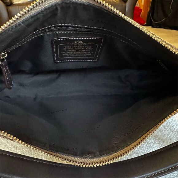 Coach Carmen Mini Crossbody Bag Brown Tan Signature Jacquard - Picture 6 of 6